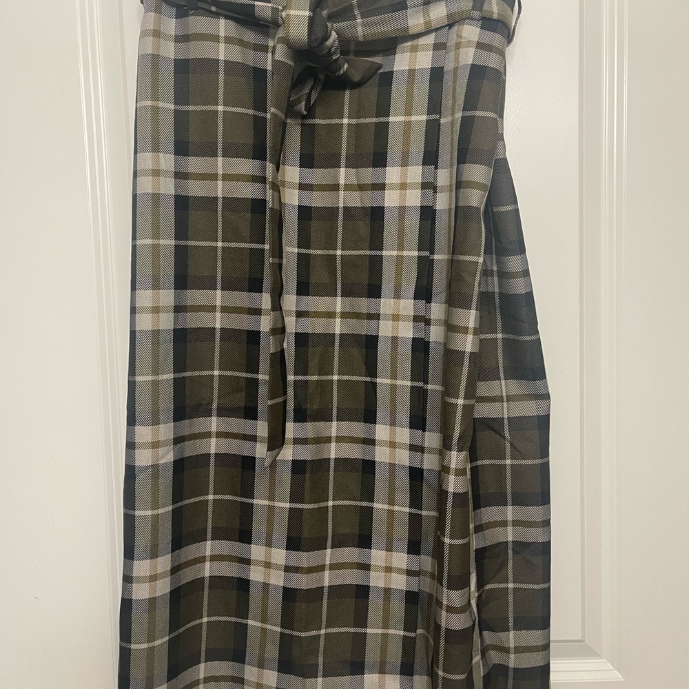Below the knee dress skirt, plaid from H&M.